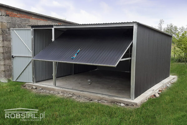 garaz-blaszany-4x6m-z-brama-uchylna-do-gory-08 garaz-blaszany-4x6m-z-brama-uchylna-do-gory-08