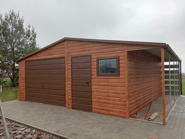 garaz-blaszany-6x5m-dwuspadowy-drewnopodobny-wiatka-02 garaz-blaszany-6x5m-dwuspadowy-drewnopodobny-wiatka-02
