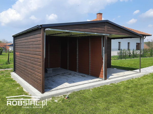garaz-blaszany-drewnopodobny-6x4m-z-oddzielnym-schowkiem-oraz-wiatka-05 garaz-blaszany-drewnopodobny-6x4m-z-oddzielnym-schowkiem-oraz-wiatka-05
