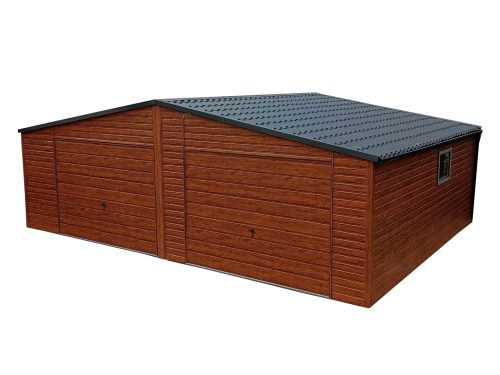 Garaż blaszany 7x5 drewnopodobny