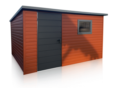 Domek ogrodowy 4×2 m – Brąz + Grafit Matowy PREMIUM