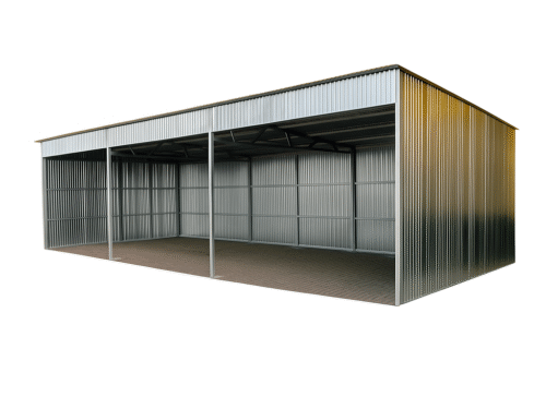 Wiata garażowa 9x5 spad na tyłu, blacha ocynk
