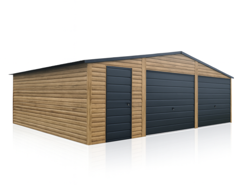 Garaż blaszany dwustanowiskowy 8×6m Winchester Dach dwuspadowy