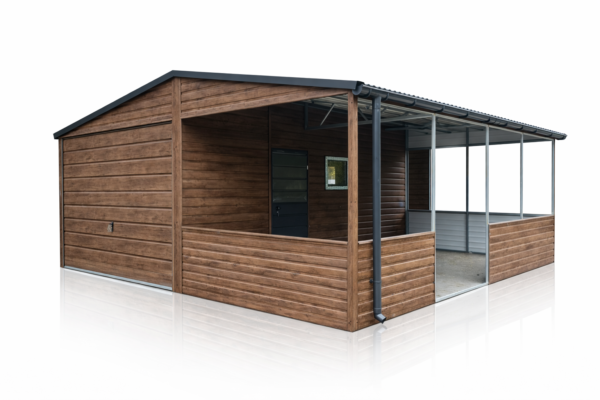 Garaż z wiatą 6x5 drewnopodny