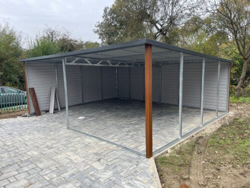 Wiata Garażowa Carport 6x5m Złoty Dąb PREMIUM