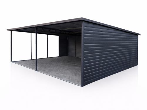 Wiata Garażowa Carport 6x6m Ciemny Grafit MAT PREMIUM