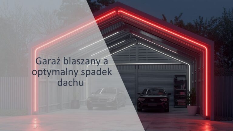 garaże-blaszane-spadek-dachu