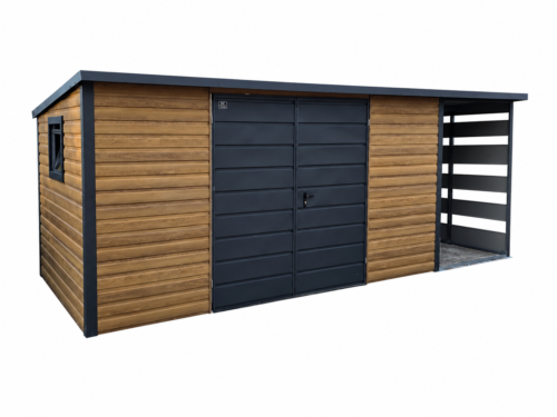 Domek Narzędziowy Ogrodowy 7x3m Winchester + Ciemny Grafit PREMIUM