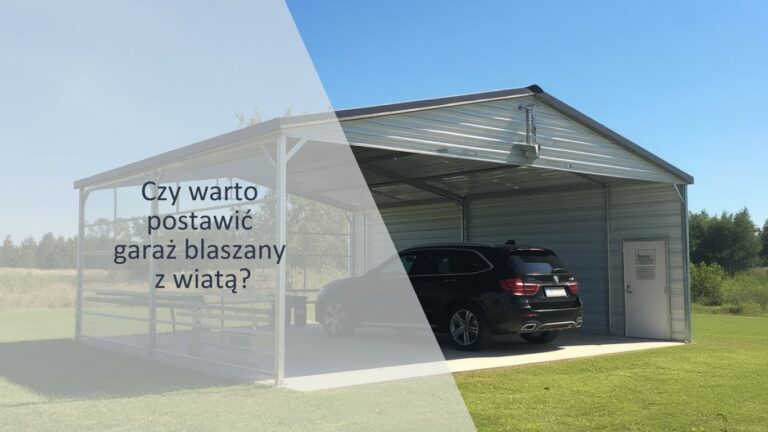 garaże-blaszane-z-wiatą