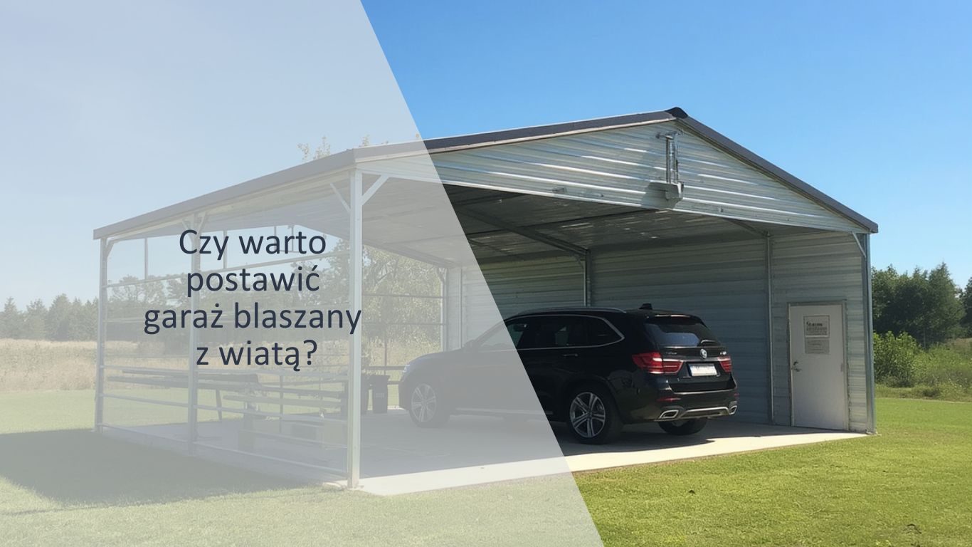 garaże-blaszane-z-wiatą